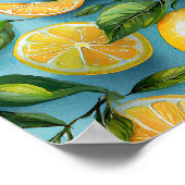 Citrus Smiles Lemon Art Print Poster (Ecke)