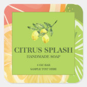 Citrus Soap Custom Label Aufkleber (Vorderseite)