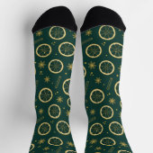 Citrus Spice Gold Winter Pattern Socks Socken (Oben)