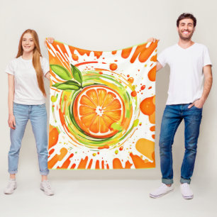Citrus Splash der Freude Fleecedecke