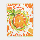 Citrus Splash der Freude Fleecedecke (Vorderseite)