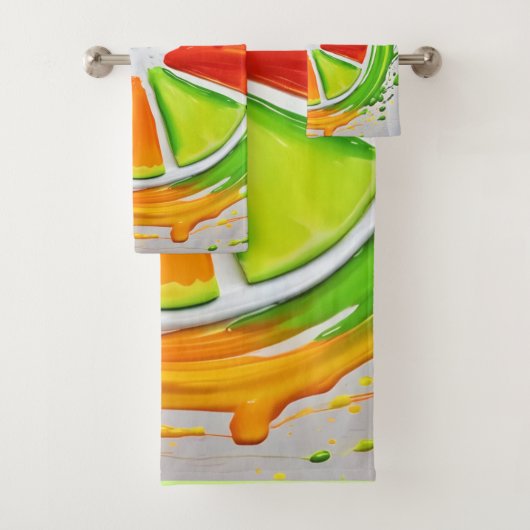 Citrus Splash Design Badhandtuch Set (Insitu)