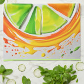 Citrus Splash Design Geschirrtuch (Gefaltet)