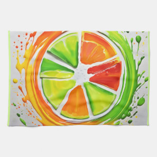 Citrus Splash Design Geschirrtuch