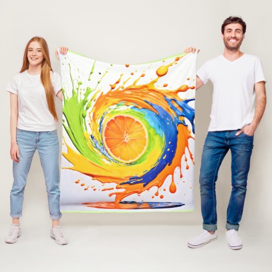Citrus Splash of Color Design Fleecedecke (Beispiel)