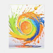 Citrus Splash of Color Design Fleecedecke (Vorderseite)