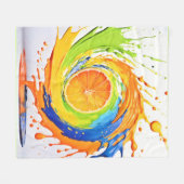 Citrus Splash of Color Design Fleecedecke (Vorderseite (Horizontal))