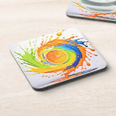 Citrus Splash of Color Design Getränkeuntersetzer (Linke Seite)