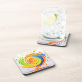 Citrus Splash of Color Design Getränkeuntersetzer (Rechte Seite)