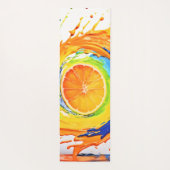 Citrus Splash of Color Design Yogamatte (Rückseite)