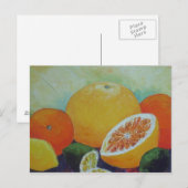 Citrus Splash Postcard Postkarte (Vorne/Hinten)