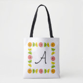 Citrus Square Monogramm gelb in der Tasche (Vorderseite)