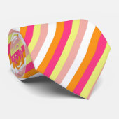 Citrus Stripe Krawatte (Gerollt)