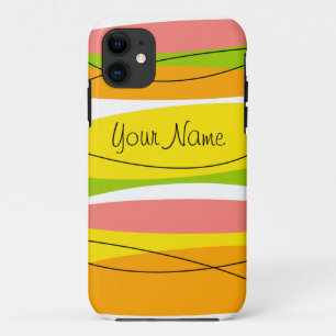 Citrus Stripe "Name" iPhone Gehäuse Case-Mate iPhone Hülle