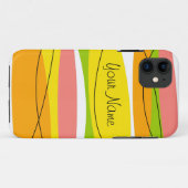 Citrus Stripe "Name" iPhone Gehäuse Case-Mate iPhone Hülle (Rückseite (Horizontal))