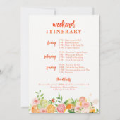 Citrus Summer Floral Bachelorette Wochenende Einladung (Rückseite)