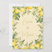 Citrus Summer Lemon Moderne Hochzeit Einladung (Vorderseite)