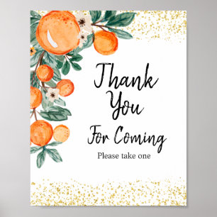Citrus Summer Orange Vielen Dank für Ihr Kommen Poster