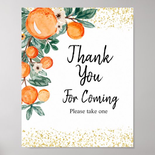 Citrus Summer Orange Vielen Dank für Ihr Kommen Poster (Vorne)