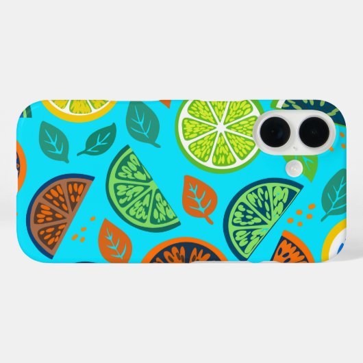 Citrus Summer Pattern Case-Mate iPhone Hülle (Rückseite (Horizontal))