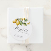 Citrus Summer Watercolor Baby Dusche Pop It Geschenkanhänger (Beispiel)