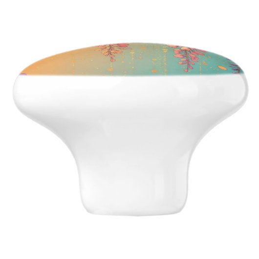 Citrus Sunset Wisteria Keramikknauf (Seitenansicht)