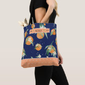 Citrus Süsse Orange Floral Navy Beste Mutter aller Tasche (Von Nahem)