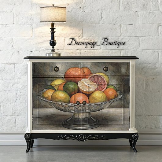 Citrus Symphony Decoupage Seidenpapier