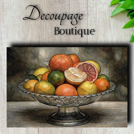 Citrus Symphony Decoupage Seidenpapier