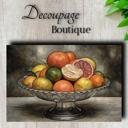 Citrus Symphony Decoupage Seidenpapier