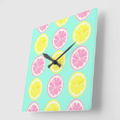 Citrus Symphony Quadratische Wanduhr (Winkel)