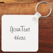 Citrus text back aluminium square double-sided schlüsselanhänger (Rückseite)