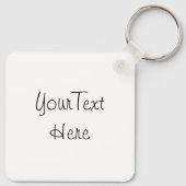 Citrus text back aluminium square double-sided schlüsselanhänger (Rückseite)