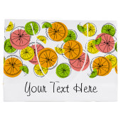 Citrus Text Geschenktasche groß Große Geschenktüte (Rückseite)