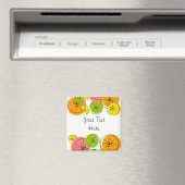 Citrus Text-Magnetquadrat Magnet (In Situ (Geschirrspüler))
