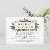 Citrus Thema Rustic Bridal Dusche Einladung (Stehend Vorderseite)