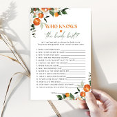 Citrus Thema Wer kennt das beste Spiel der Braut