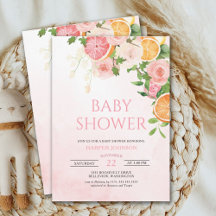 Citrus Theme Fruit Floral Baby Dusche