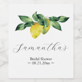 Citrus Theme Lemon Template Weinetiketten Weinetikett (Einzelnes Label)