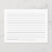 Citrus Theme Orange Rezept Einschließungskarte Begleitkarte (Rückseite)