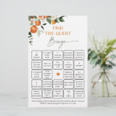 Citrus Theme Orangen Finden Sie den Gast Bingo-Spi (Stehend Vorderseite)