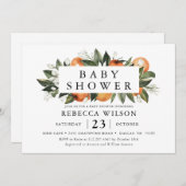 Citrus Theme Spring Baby Dusche Einladung (Vorne/Hinten)