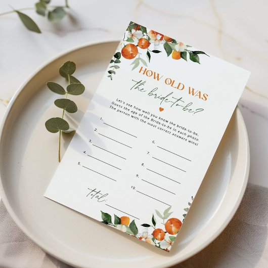 Citrus theme Wie alt war die Braut zu werden Spiel