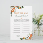Citrus theme Wie alt war die Braut zu werden Spiel (Stehend Vorderseite)
