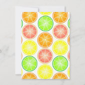 Citrus Themed Baby Dusche Einladung (Rückseite)