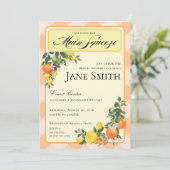 Citrus Themed Bridal Shower Invitation Einladung (Stehend Vorderseite)