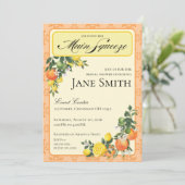 Citrus Themed Bridal Shower Invitation Einladung (Stehend Vorderseite)