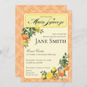 Citrus Themed Bridal Shower Invitation Einladung (Vorne/Hinten)