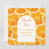 Citrus-Themed First Birthday Number "1" Dankeskarte (Rückseite)