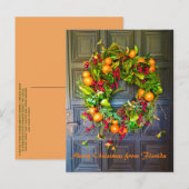 Citrus Themed Holiday Wreath Bok Gardens Florida Postkarte (Vorne/Hinten)